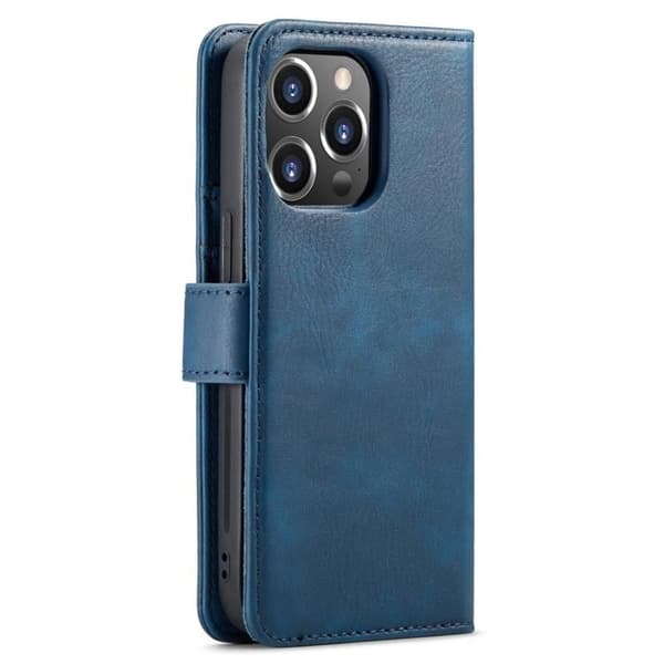 DG.MING iPhone 14 Pro Plånboksfodral Split Detachable Flip - Blå