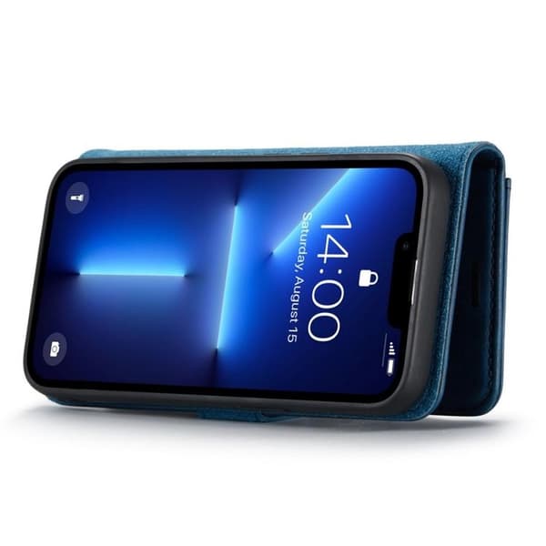 DG.MING iPhone 14 Pro Plånboksfodral Split Detachable Flip - Blå