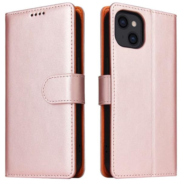 iPhone 14 Pro Plånboksfodral Dual Flip - Rosa Guld