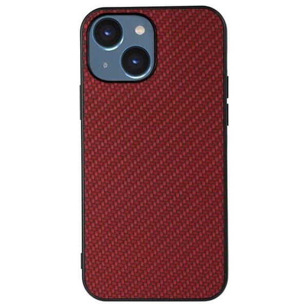 iPhone 14 Plus Skal Carbon Fiber - Röd