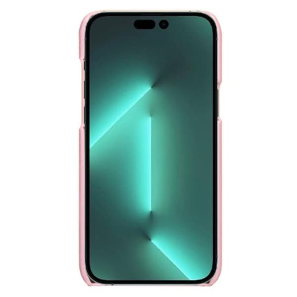 iPhone 14 Pro Skal Korthållare PU Läder - Rosa Guld