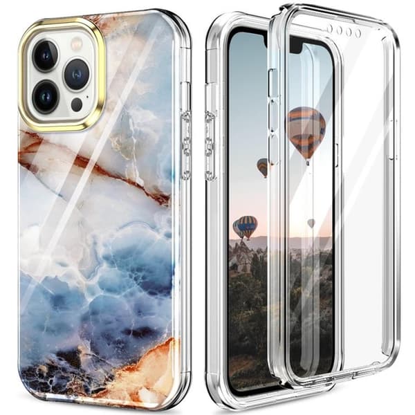 iPhone 14 Pro Skal 360 Marble - Brun