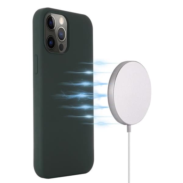 iPhone 14 Pro Max Skal Magsafe Silicone Ultra Slim - Mörkgrön