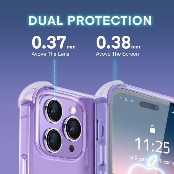 Anti-drop TPU iPhone 14 Pro Skal - Transparent