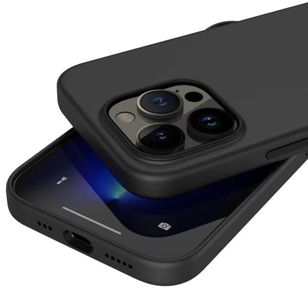 iPhone 14 Pro Skal Liquid Silicone - Svart