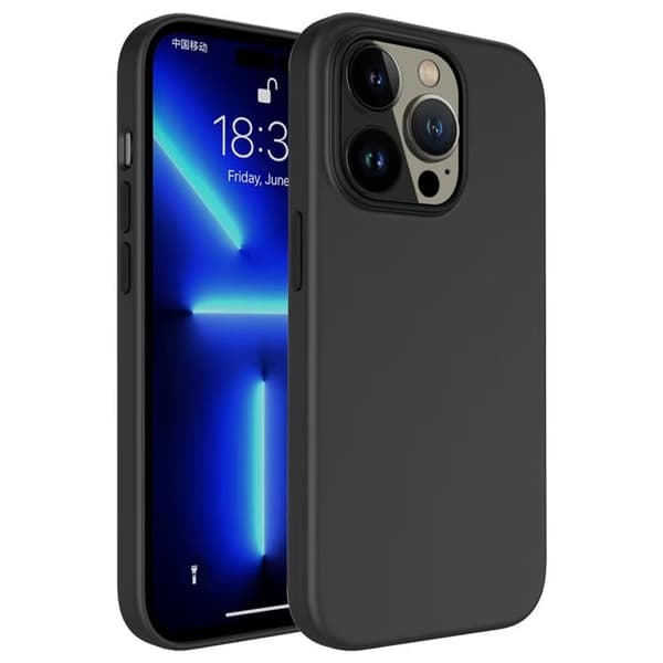 iPhone 14 Pro Skal Liquid Silicone - Svart