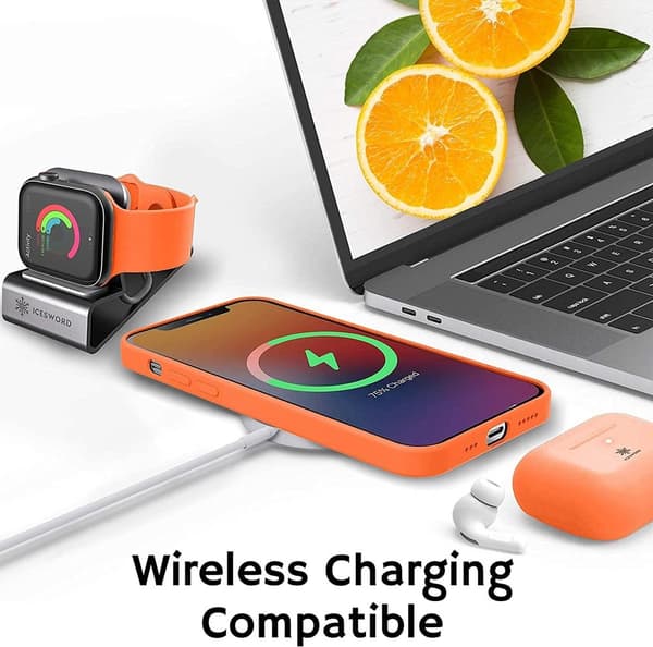 iPhone 14 Pro Max Skal Magsafe Silicone Ultra Slim - Orange