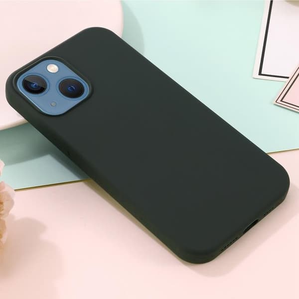 iPhone 14 Plus Skal Magsafe Silicone Ultra Slim - Mörkgrön