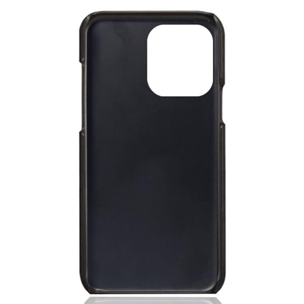 iPhone 14 Pro Max Skal Korthållare PU Läder - Svart