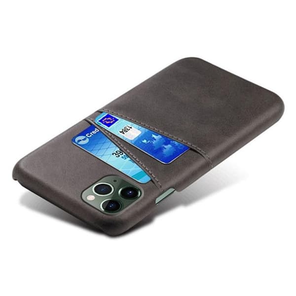 iPhone 14 Pro Max Skal Korthållare PU Läder - Svart