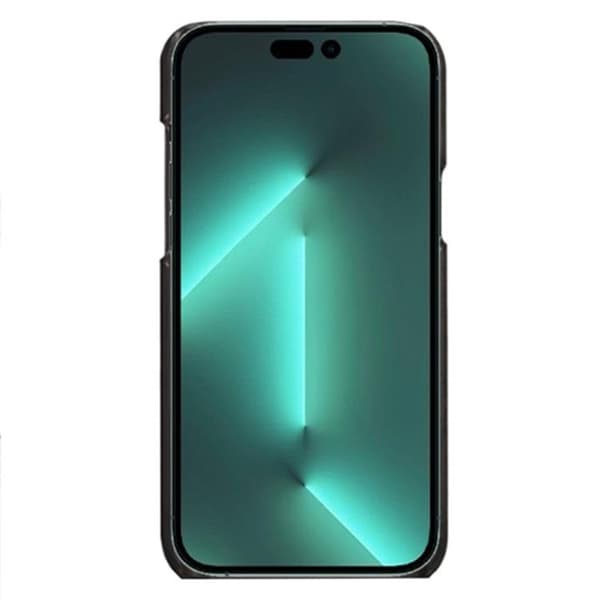 iPhone 14 Pro Max Skal Korthållare PU Läder - Svart