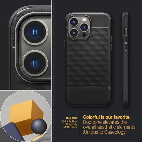 Spigen iPhone 14 Pro Magsafe Skal Caseology Parallax - Matte Svart