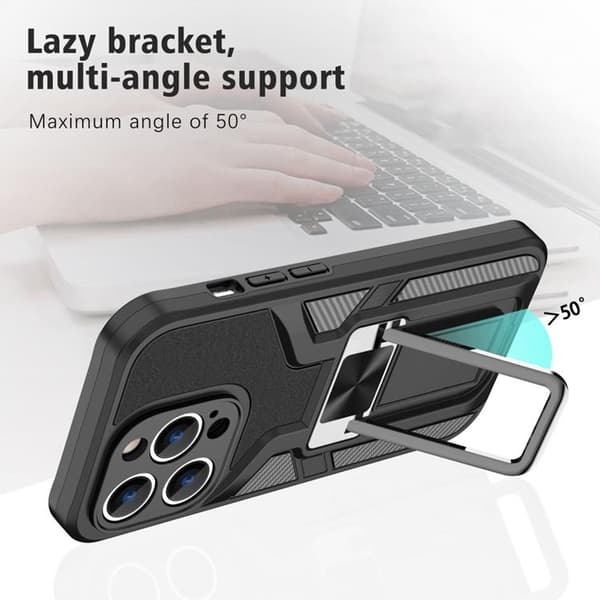 iPhone 14 Pro Max Skal Kickstand - Svart