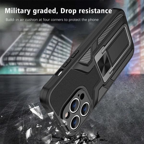 iPhone 14 Pro Max Skal Kickstand - Svart