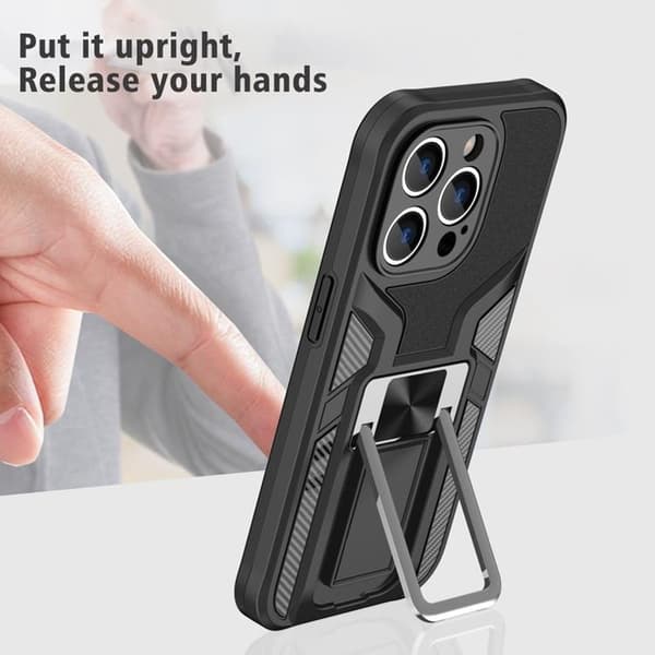 iPhone 14 Pro Max Skal Kickstand - Svart