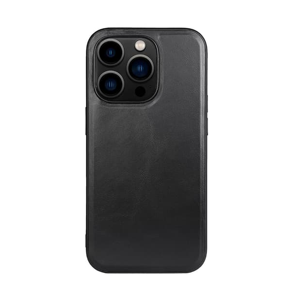 BUFFALO äkta läder iPhone 14 Pro Skal MagSeries - Svart
