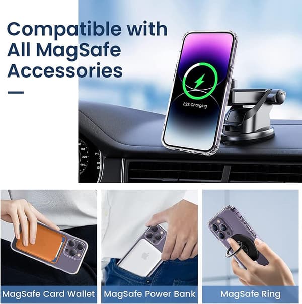 BOOM iPhone 14 Pro Max Skal Magsafe - Transparent