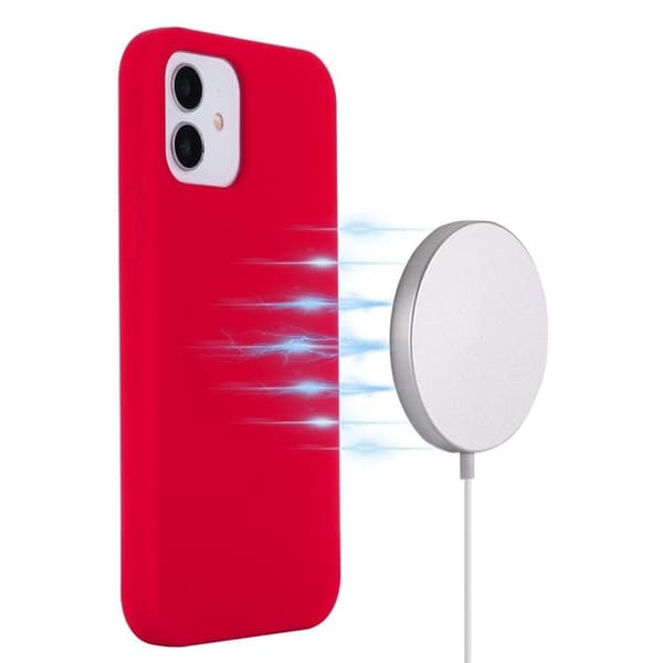 iPhone 14 Pro Max Skal Magsafe Silicone Ultra Slim - Röd