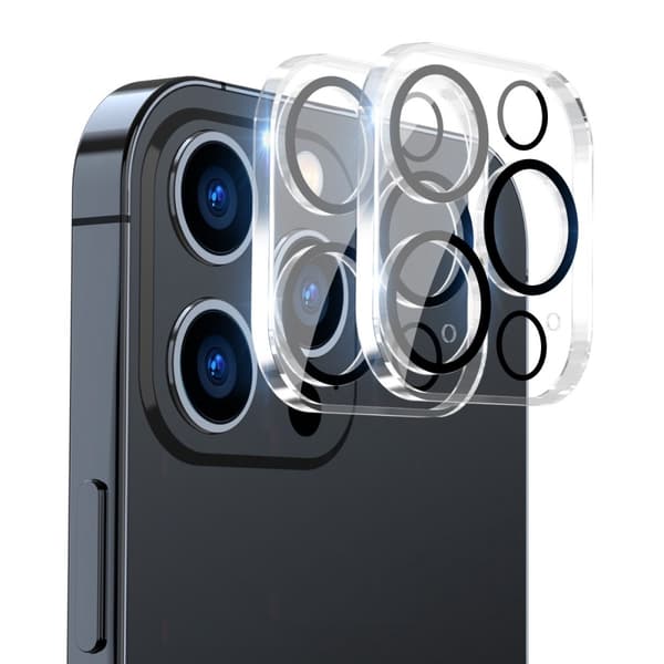 [6in1] BOOM iPhone 14 Pro Skal - Kameralinsskydd - Härdat Glas - MagSafe Ring