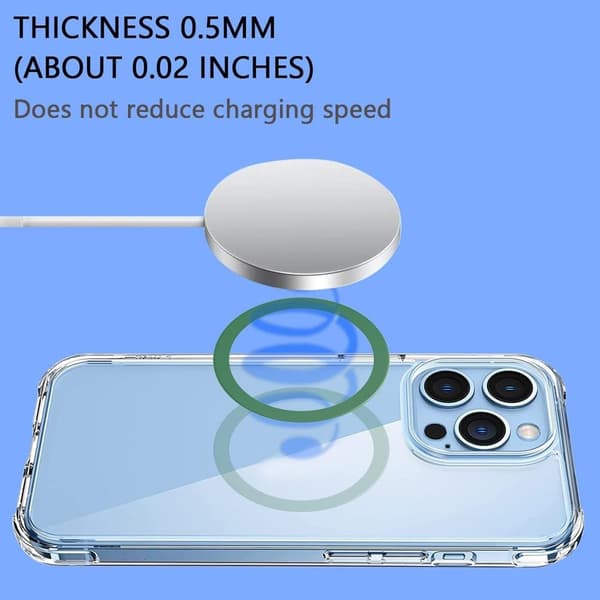 [6in1] BOOM iPhone 14 Pro Skal - Kameralinsskydd - Härdat Glas - MagSafe Ring
