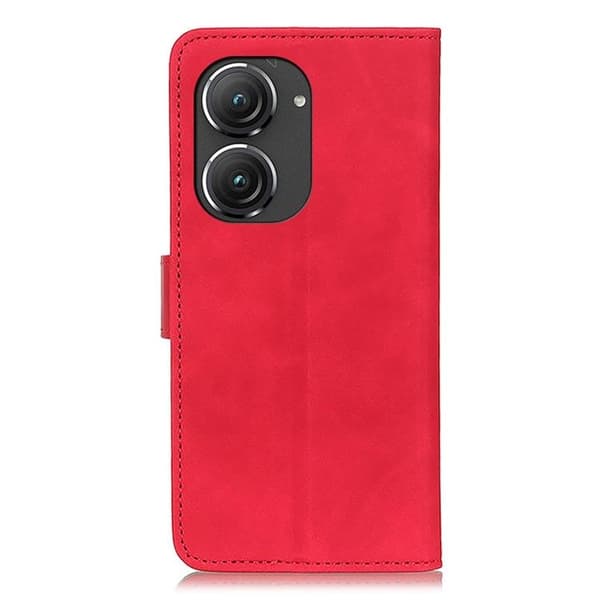 KHAZNEH Asus Zenfone 9 Plånboksfodral Retro Flip - Röd