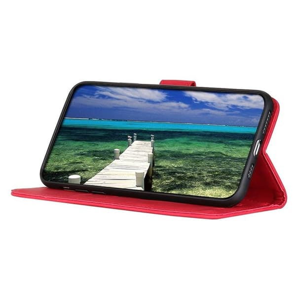 KHAZNEH Asus Zenfone 9 Plånboksfodral Retro Flip - Röd