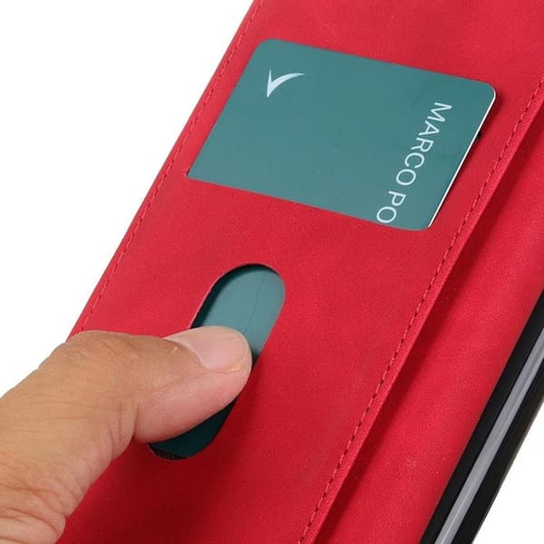 KHAZNEH Asus Zenfone 9 Plånboksfodral Retro Flip - Röd
