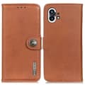 Miniatyrbild 1 av 7: KHAZNEH Nothing Phone 1 Plånboksfodral Folio Flip - Brun