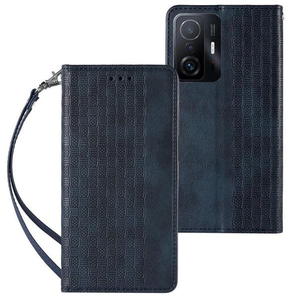 Xiaomi Redmi Note 11 Pro 4G/5G Plånboksfodral Magnet Strap - Blå