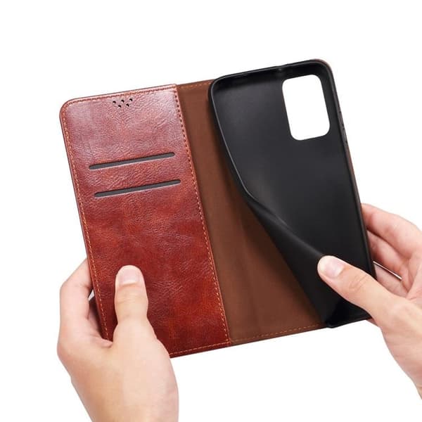 Nothing Phone 1 Plånboksfodral Crazy Horse Flip - Brun