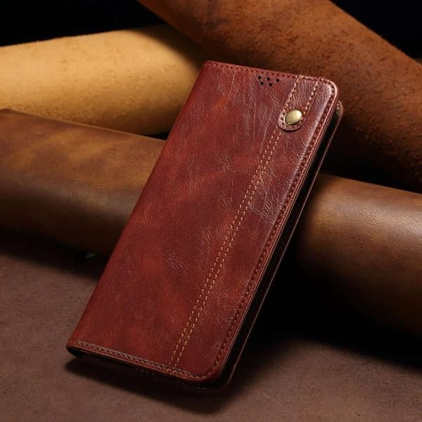 Nothing Phone 1 Plånboksfodral Crazy Horse Flip - Brun