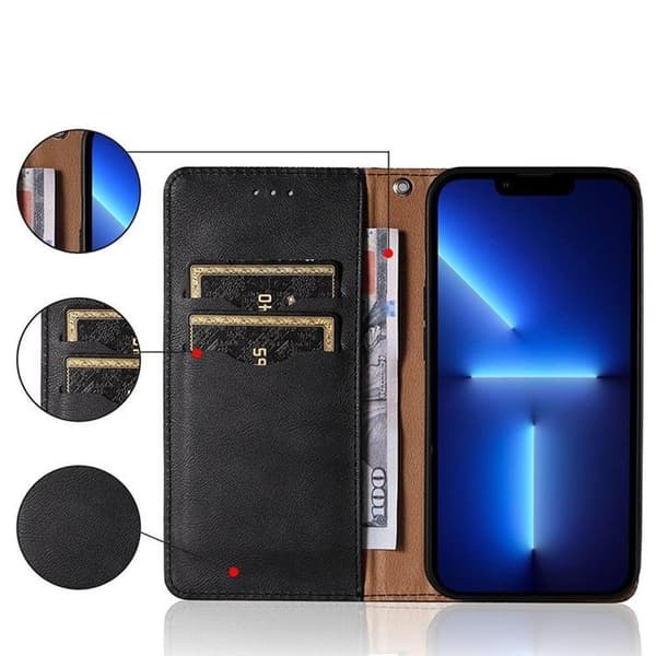 Xiaomi Redmi Note 11 Pro 4G/5G Plånboksfodral Magnet Strap - Svart