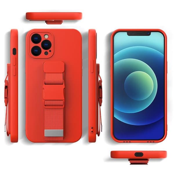 Galaxy A73 5G Skal Rope Silicone Strap - Marinblå
