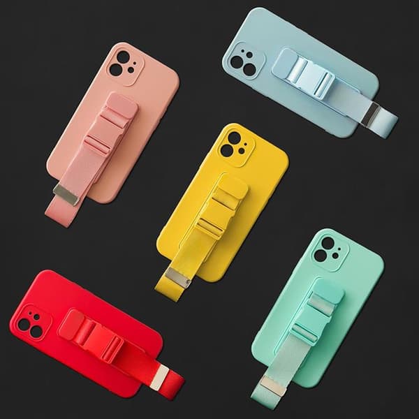 Galaxy A73 5G Skal Rope Silicone Strap - Marinblå