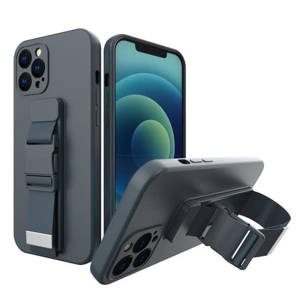 Galaxy A73 5G Skal Rope Silicone Strap - Marinblå