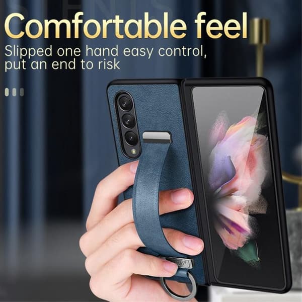 SULADA Galaxy Z Fold 4 Skal Kickstand med Wristband - Orange