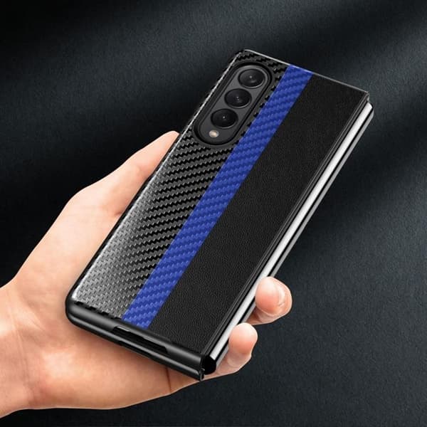 Galaxy Z Fold 4 Skal Carbon Fiber - Rosa