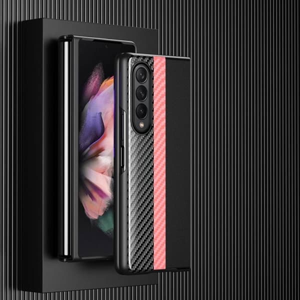 Galaxy Z Fold 4 Skal Carbon Fiber - Rosa