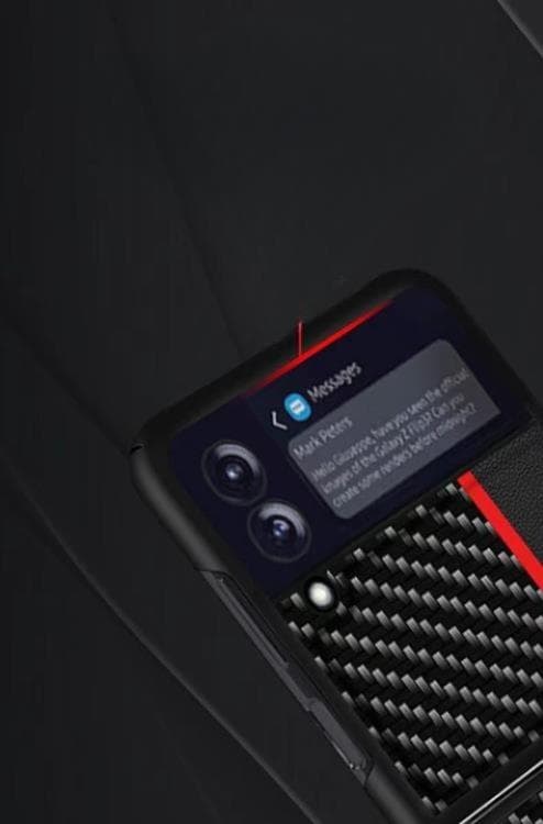 Galaxy Z Flip 4 Skal Carbon PC - Mörkblå