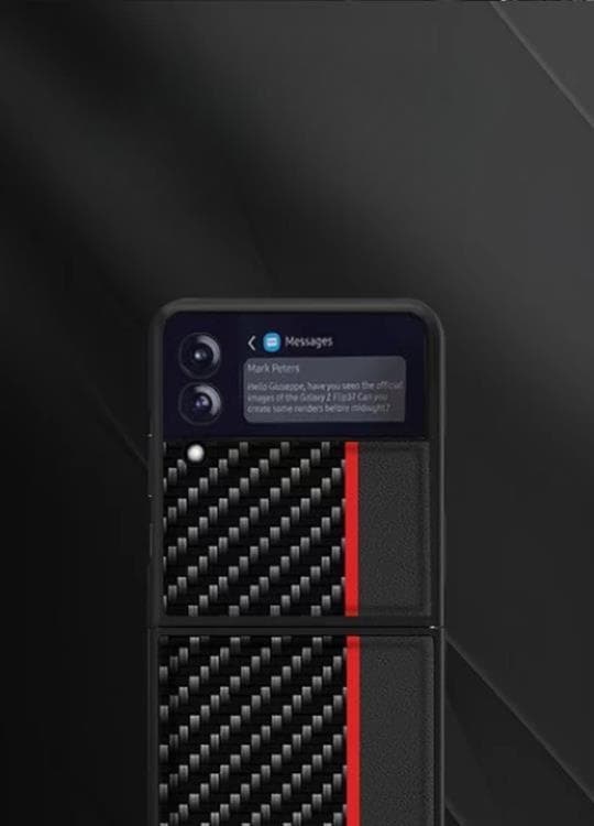 Galaxy Z Flip 4 Skal Carbon PC - Mörkblå