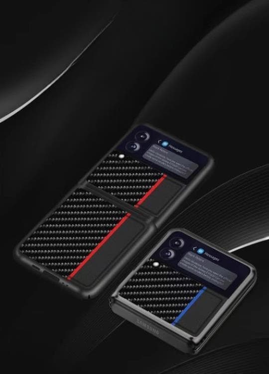 Galaxy Z Flip 4 Skal Carbon PC - Mörkblå