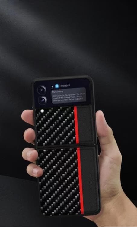 Galaxy Z Flip 4 Skal Carbon PC - Mörkblå