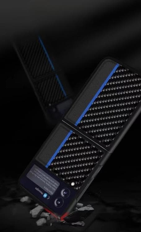 Galaxy Z Flip 4 Skal Carbon PC - Mörkblå