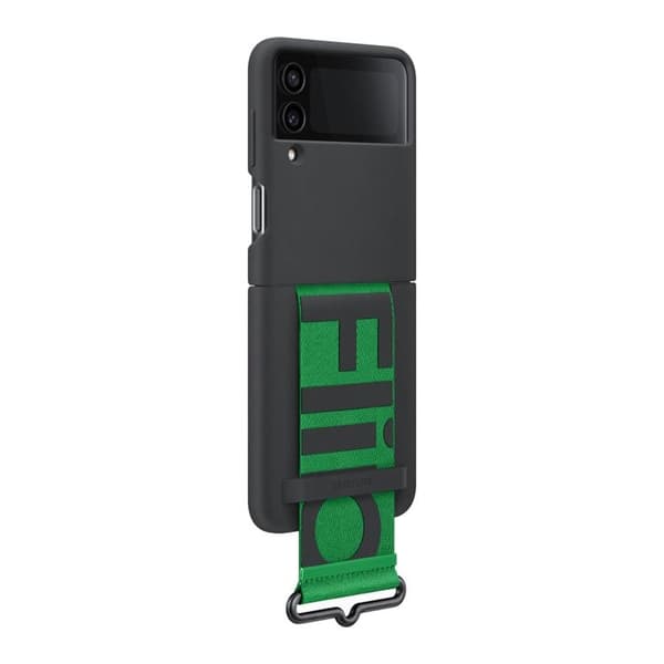 Samsung Galaxy Z Flip 4 Skal Strap Silicone Hanger - Svart