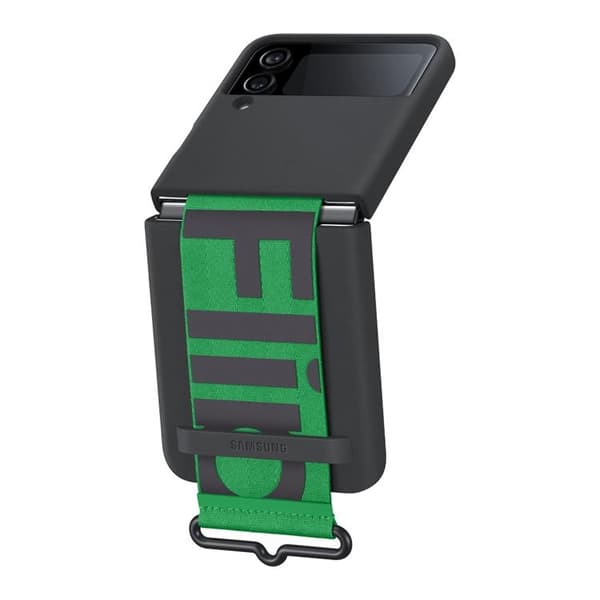 Samsung Galaxy Z Flip 4 Skal Strap Silicone Hanger - Svart