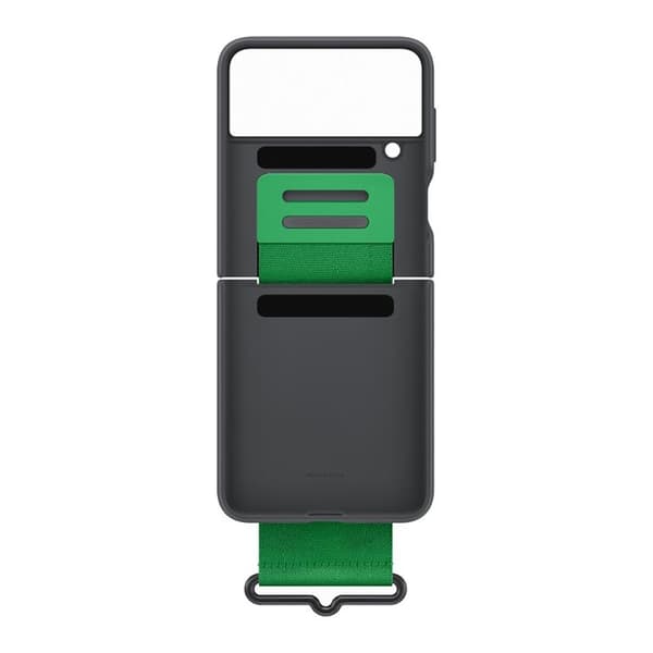 Samsung Galaxy Z Flip 4 Skal Strap Silicone Hanger - Svart