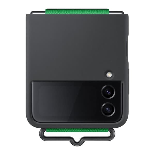 Samsung Galaxy Z Flip 4 Skal Strap Silicone Hanger - Svart