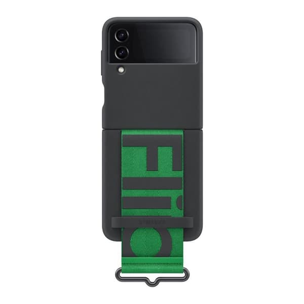 Samsung Galaxy Z Flip 4 Skal Strap Silicone Hanger - Svart