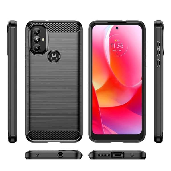 Carbon Flexible Skal Motorola Moto G Power (2022) - Svart
