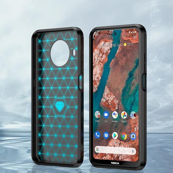 Carbon Nokia X100 Skal Flexible - Svart